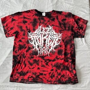 SleepToken Red and Black Tie-Dye Graphic tee